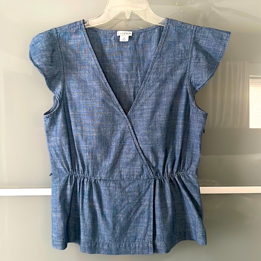 J. Crew Chambray Top